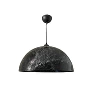 Dylight Retro Siyah Mermer Desenli Dekoratif Tekli Rustik Metal Sarkıt Avize 40 Cm
