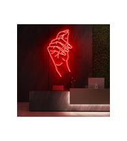 El Figürlü Neon Tabela