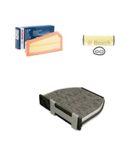 Bosch Filtre Bakım Seti Mercedes C250 W204 2009-2013 Benzin Hava + Yağ F. + Polen Filtre Bosch