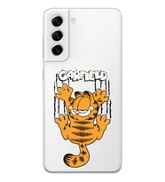 Samsung Galaxy S22 Uyumlu Garfield Desenli Şeffaf Telefon Kılıfı