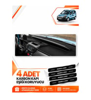 CITROEN NEMO (2007-2020) Uyumlu Ön Torpido Koruma Kılıfı Halısı - Siyah