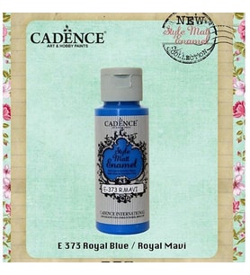 Cadence Style Matt Enamel Cam & Porselen Boyası 59 ml. E-373 Royal Mavi 