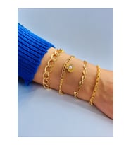 Altın Kaplama 4'Lü Kombin Bileklik Seti Gold Renk Zincir Bilezik Künye