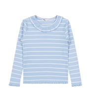 Civil Girls Çizgili 6-9 Yaş Sweatshirt - Mavi