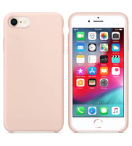 Apple iPhone SE 2020 Altı Açık Liquit Lansman Silikon Toz Pembe