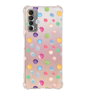 PrintiFy Huawei P Smart 2021 Uyumlu Water Color 6 Baskılı Şeffaf Köşe Korumalı Antişok Kılıf
