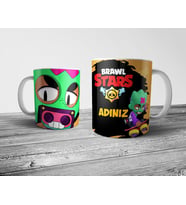 Pixxa Brawl Stars Ollie Kişiye Özel İsimli Kupa Bardak Model 2