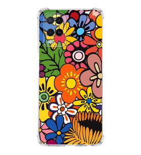 PrintiFy Oppo A54 4G Uyumlu Retro Color 2 Baskılı Şeffaf Köşe Korumalı Antişok Kılıf