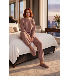 Kadın Yumuşak Wellsoft Pijama Takımı Saç Bandı Dahil Fonksiyonel Dayanıklı Kaliteli Modern