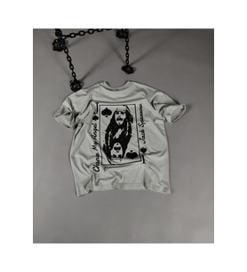 Jack Sparrow Baskılı Unisex Oversize Tişört – %100 Pamuk Terletmeyen T-shirt (Gri)