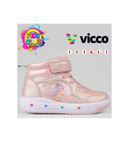 Vicco Klint 946.B25K.419 Anatomik Taban Işıklı Kız Çocuk Bot Pudra 24-28