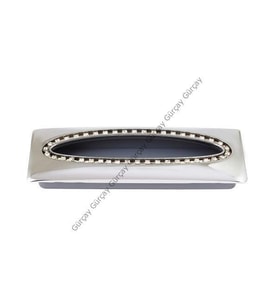 Sıralı Taşlı Gömme Çekmece Kapak Kulpu 96mm Parlak krom