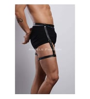 Ayarlanabilir Bel Ve Bacak Erkek Harness, Erkek Jartiyer (Siyah)