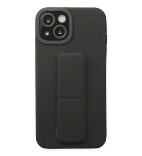 Newface Apple iPhone 14 Plus Kılıf Mega Standlı Silikon - Siyah