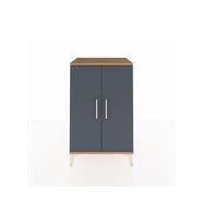Hyperion Komodin 2 Raflı 2 Kapaklı 60x44x96 Çam-Antrasit
