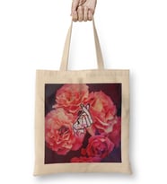 Kpop Korean Love Finger Snap Pink Floral Bez Çanta Uzun Saplı