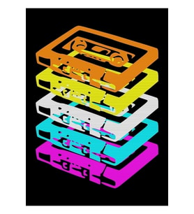 Retro Estetik Vaporwave Gömlek - Vintage Retro Mixtape - Dj Müzik Için Tablo Ahşap Poster Dekoratif