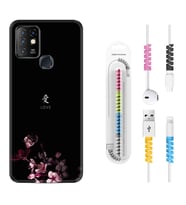 INFINIX Hot 8 9 10 11S Hot 10 Play 10T Kılıf Kablo Koruma Spiral Silikon Love 1629