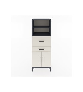 Hyperion Dolap 3 Raflı 2 Çekmeceli 2 Kapaklı 60x44x163 Antrasit-Aytaşı