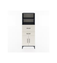 Hyperion Dolap 3 Raflı 2 Çekmeceli 2 Kapaklı 60x44x163 Antrasit-Aytaşı
