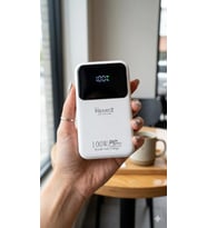 H006 20000 mah power bank PD 27W ve USB 100W FAST HIZLI ŞARJ DAHİLİ TYPE C VE LİGHTNİNG KABLOLU DÜNYA STANDARTLARINA UYGUN POLYMER BATARYA BİREBİR AMPER LCD GÖSTERGELİ POWERBANK