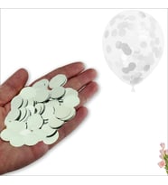 Şeffaf Balon İçi Pul Konfeti, 10 gr - Gümüş (STD)