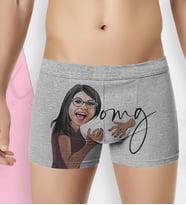 BK Gift Kişiye Özel Karikatürlü Eğlenceli Erkek Boxer Serisi - Model 3