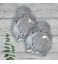 Aşk Tanrısı Eros Baskılı Sevgili/Çift Hediye 2'li Gri Oversize Sweatshirt