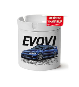 Mitsubishi Evo6Baskılı Porselen At-Söndür Küllük Kl-Otmbl-Mtsbh