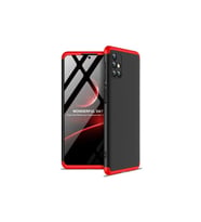 Samsung Galaxy M31S Uyumlu Kılıf Zore Ays Kapak (Siyah-Kırmızı)