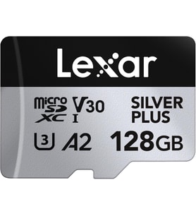 128 GB Profesyonel Gümüş Artı Mikro SD Kart, UHS-I, C10, U3, V30, Full HD ve 4K, 205/150 MB/s'ye kadar microSDXC Hafıza Kartı, Videografçılar, Oyuncular için (LMSSIPL128G-BNANU)