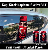 kadın özel tim asker tr ayyıldız folyo - 2kapı için 2adet sticker kaplama - tuning modifiye