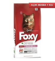 Foxy 30/12 Colour Mix Renkli Taneli Kedi Maması 1 Kg AÇIK