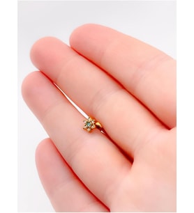 Taşlı Papatya Figürlü Kıkırdak Helix Tragus Piercing(1adet)