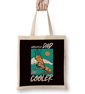 Windsurfer Dad Windsurfing Father Water Sports Surfer Ocean Bez Çanta Uzun Saplı