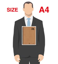 Lexroo SB A4 70 Yp. Defter Kraft Kapak Spiralli Hafif Kağıt KARELİ 140 Sf.