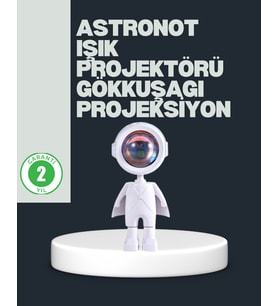 Astronot Tasarımlı Gün Batımı Efektli Şarjlı LED Lamba