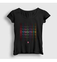 Presmono Kadın Siyah Dynamite Bts T-Shirt 266133tt