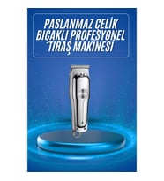 Mey İthalat® 3 Taraklı Saç Sakal Düzeltici Traş Makinesi Seti Paslanmaz Çelik