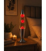 Lav Lambası Büyük Boy 41 cm – Kırmızı Atmosfer Işığı, Dekoratif Gece Lambası, Konsept Lamba Aydınla