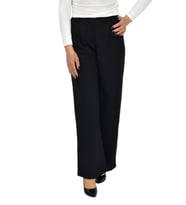 Kadın Siyah Pileli Bol Kumaş Pantolon BGL-ST04299