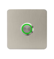 LOCKWAY Z403Y Paslanmaz 304 Kare Zil butonu 70x70mm Yeşil Led