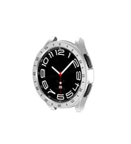 Samsung Galaxy Watch 6 Classic 43mm Uyumlu Sert PC Kasa ve Ekran Koruyucu Zore Sport Watch Gard 29 (Beyaz)