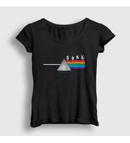 Presmono Kadın Siyah Band V2 Pink Floyd T-Shirt 76191tt