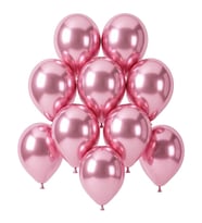 Açık Pembe Renk Lateks krom Balon (15 cm) - 10 Adet