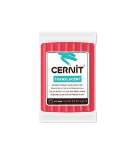Cernit Translucent (Transparan) Polimer Kil 56 gr 474 Ruby Red 