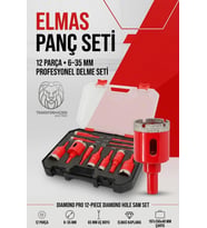 Diamond Pro 12 Parça Elmas Uçlu Mermer Seramik Fayans Granit Cam Delme Seti Delici Panç Matkap Ucu Seti 722929