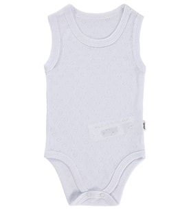 Civil Baby Jakarlı 3-36 Ay Çıtçıtlı Badi - Beyaz