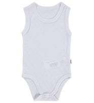Civil Baby Jakarlı 3-36 Ay Çıtçıtlı Badi - Beyaz