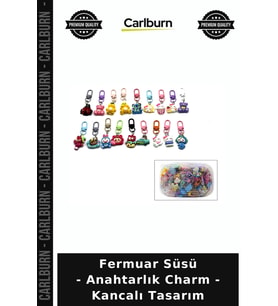 Özel Üretim Kişiselleştirme Aksesuar Şık Pratik Fermuar Süsü - Anahtarlık Charm - Kancalı Tasarım